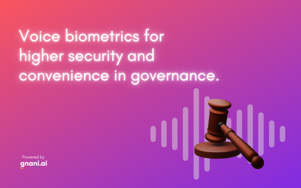 Voice biometrics for higher security and convenience in governance