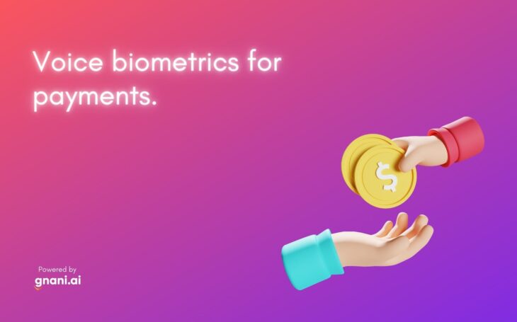 Voice biometrics for payments.